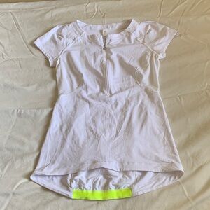 Lululemon Athletica White Tunic with Neon Detail